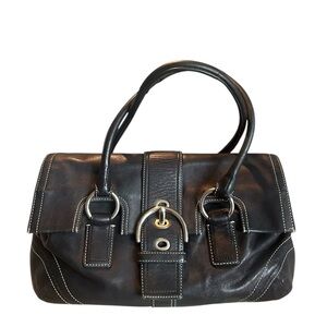 Coach Soho Hampton Black Leather Handbag in awesome preloved condition!